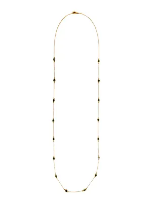 Freestyle Necklace with Green Oval-Pear Tourmalines