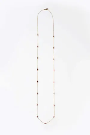 Freestyle Necklace with Pink Round Tourmalines