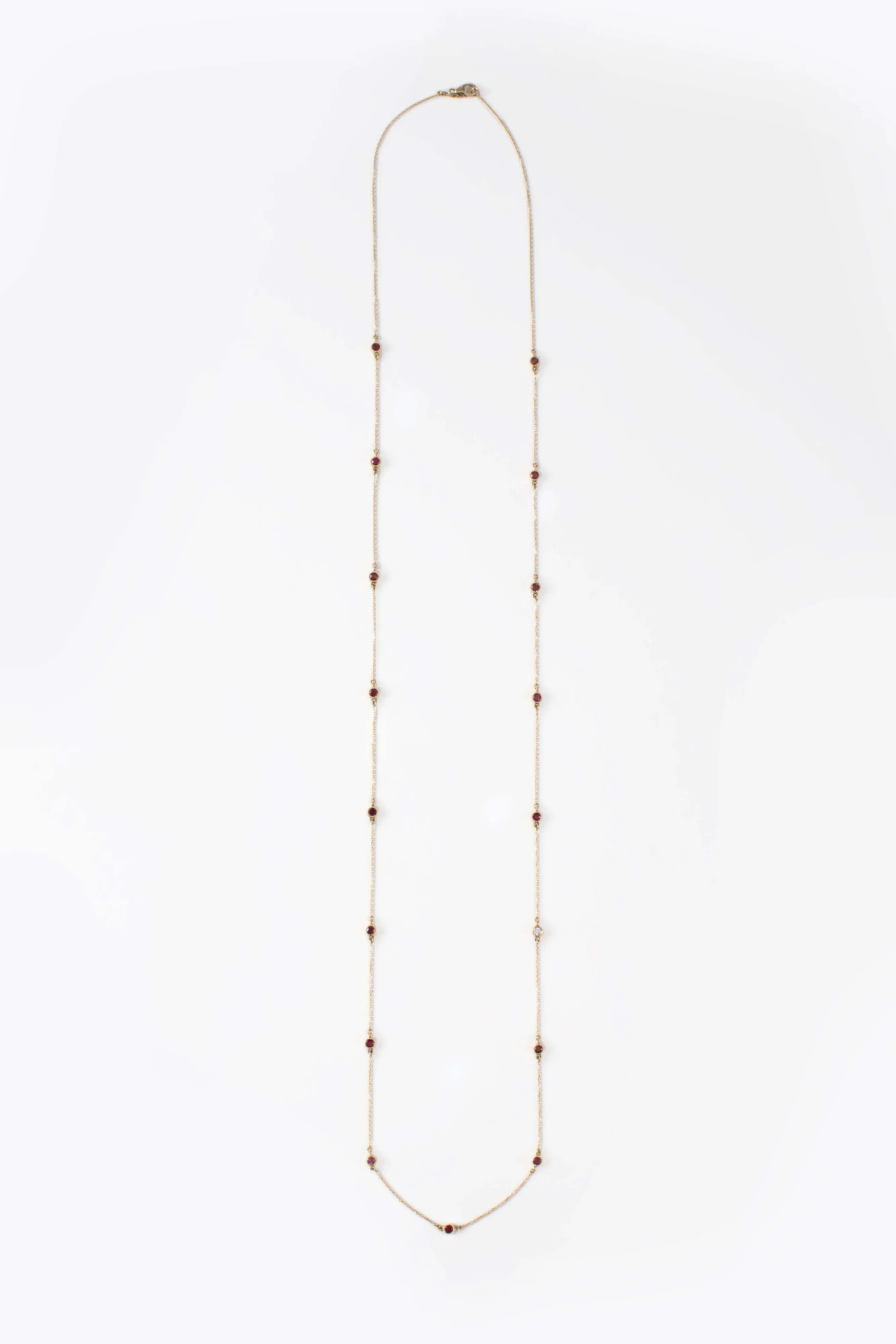 Freestyle Necklace with Pink Round Tourmalines