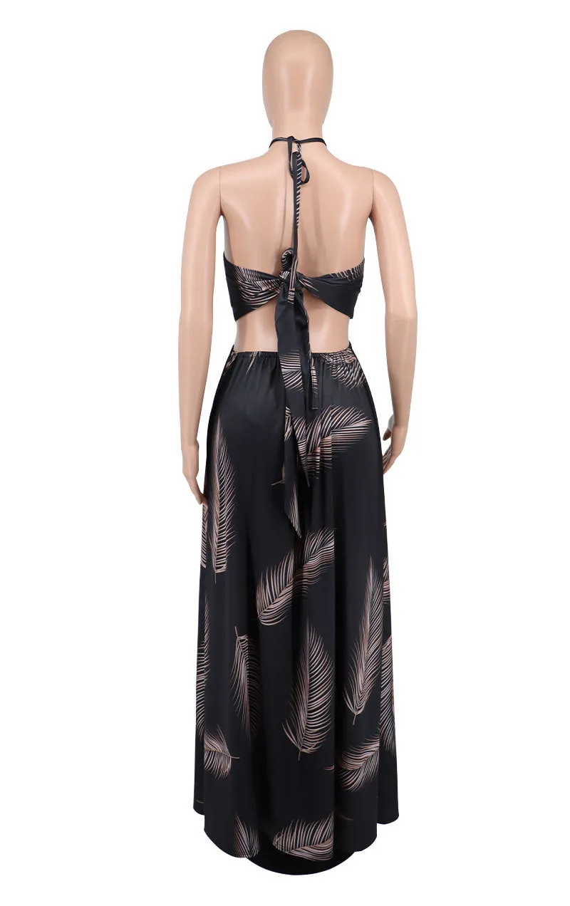French Suspender Floral Dress