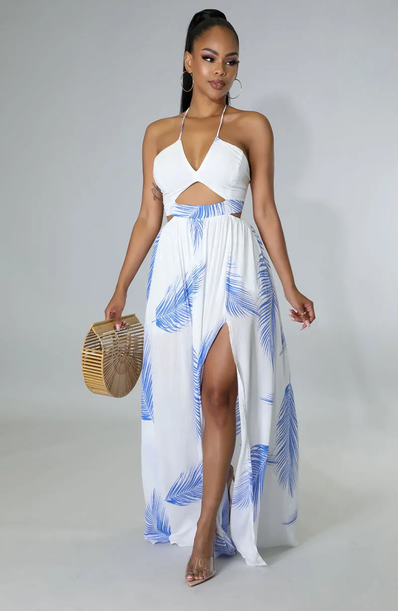 French Suspender Floral Dress