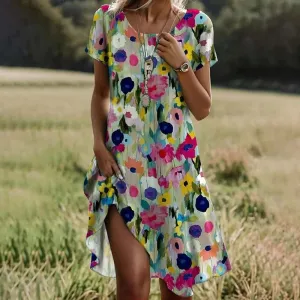 Freya | Colorful Floral Dress