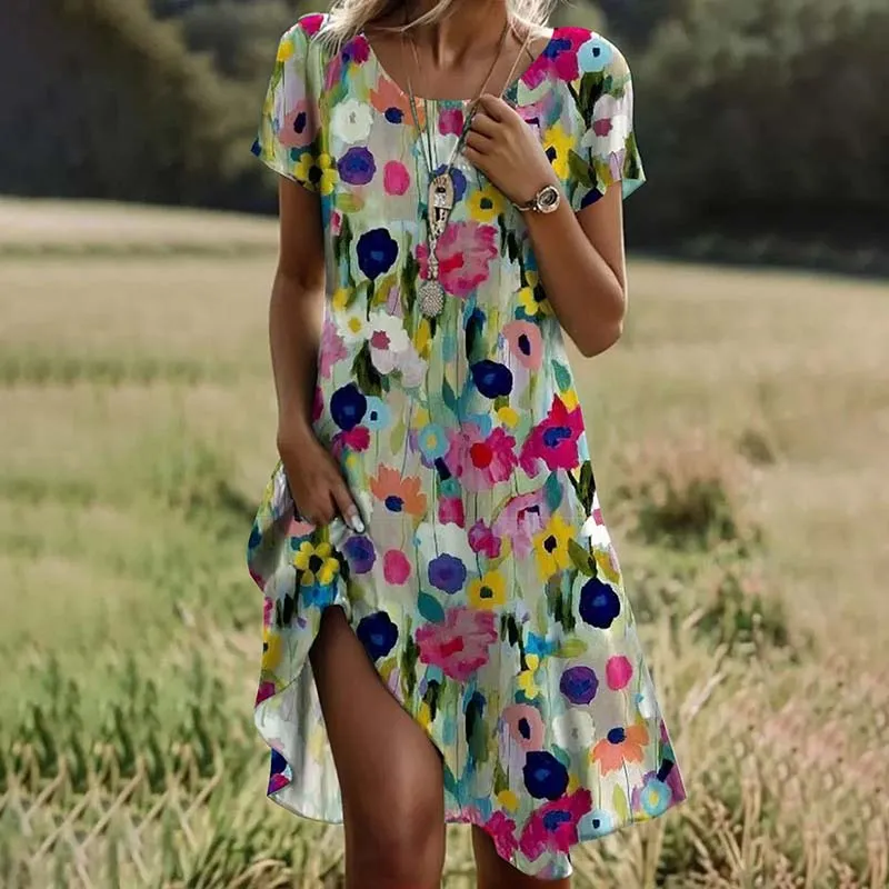 Freya | Colorful Floral Dress