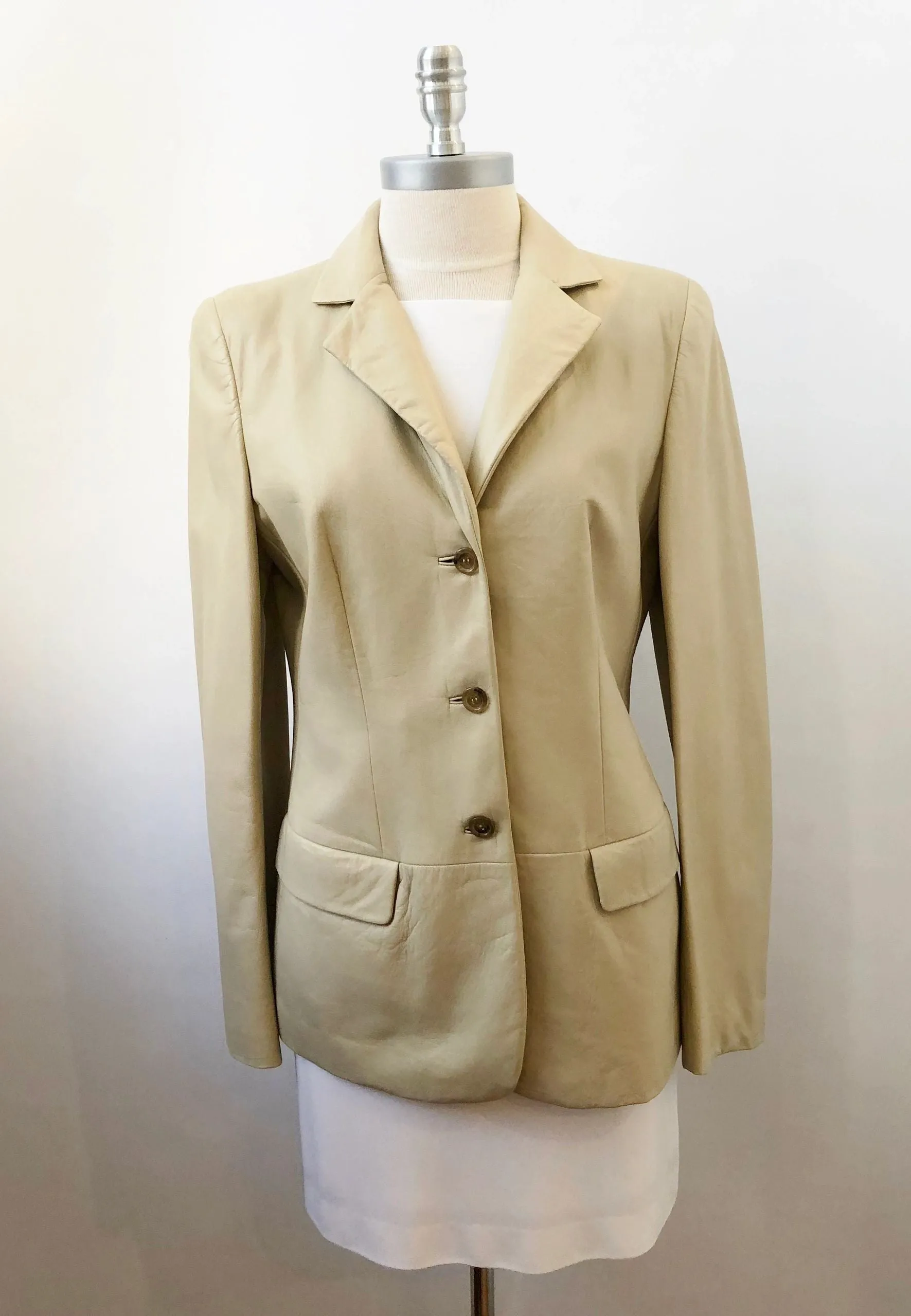 Giorgio Armani Leather Jacket Size 46 It (M / 10 Us)