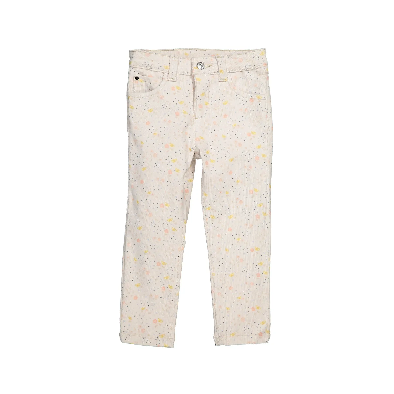 Girls Creamy Cotton Corduroy Trousers