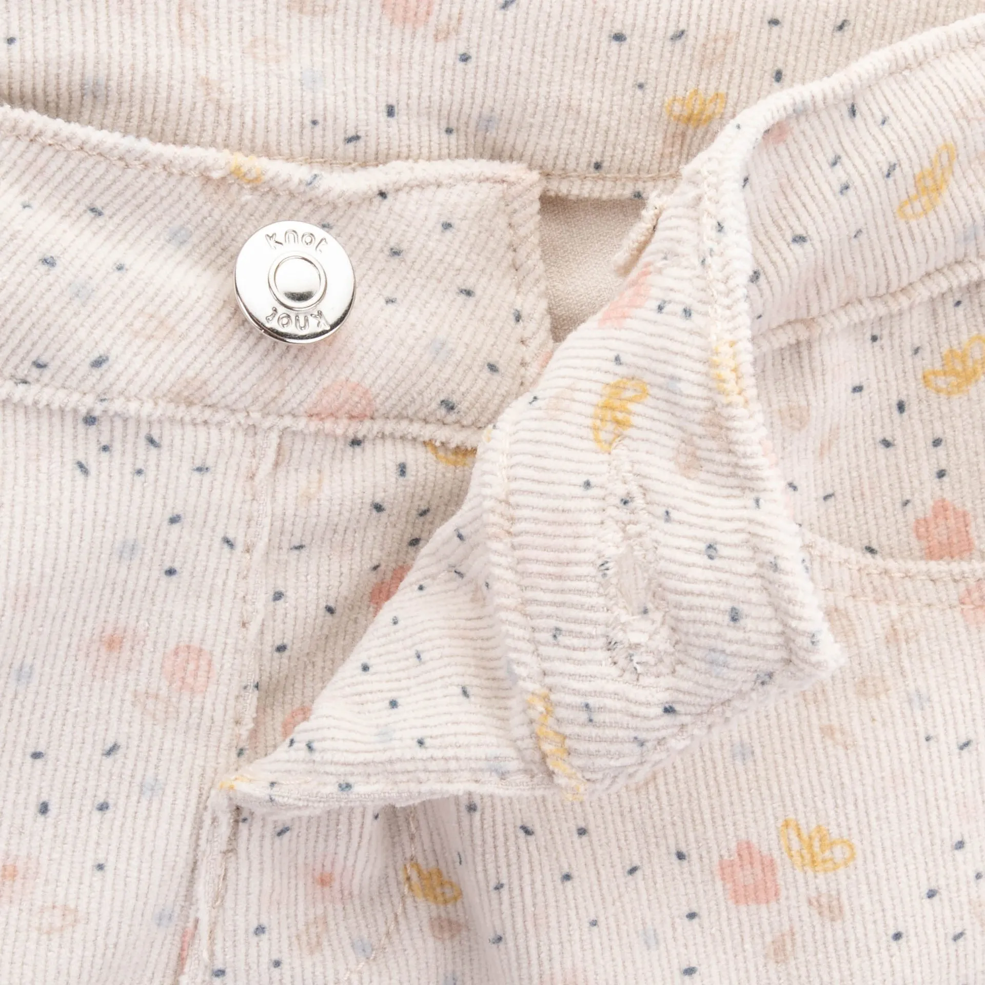 Girls Creamy Cotton Corduroy Trousers