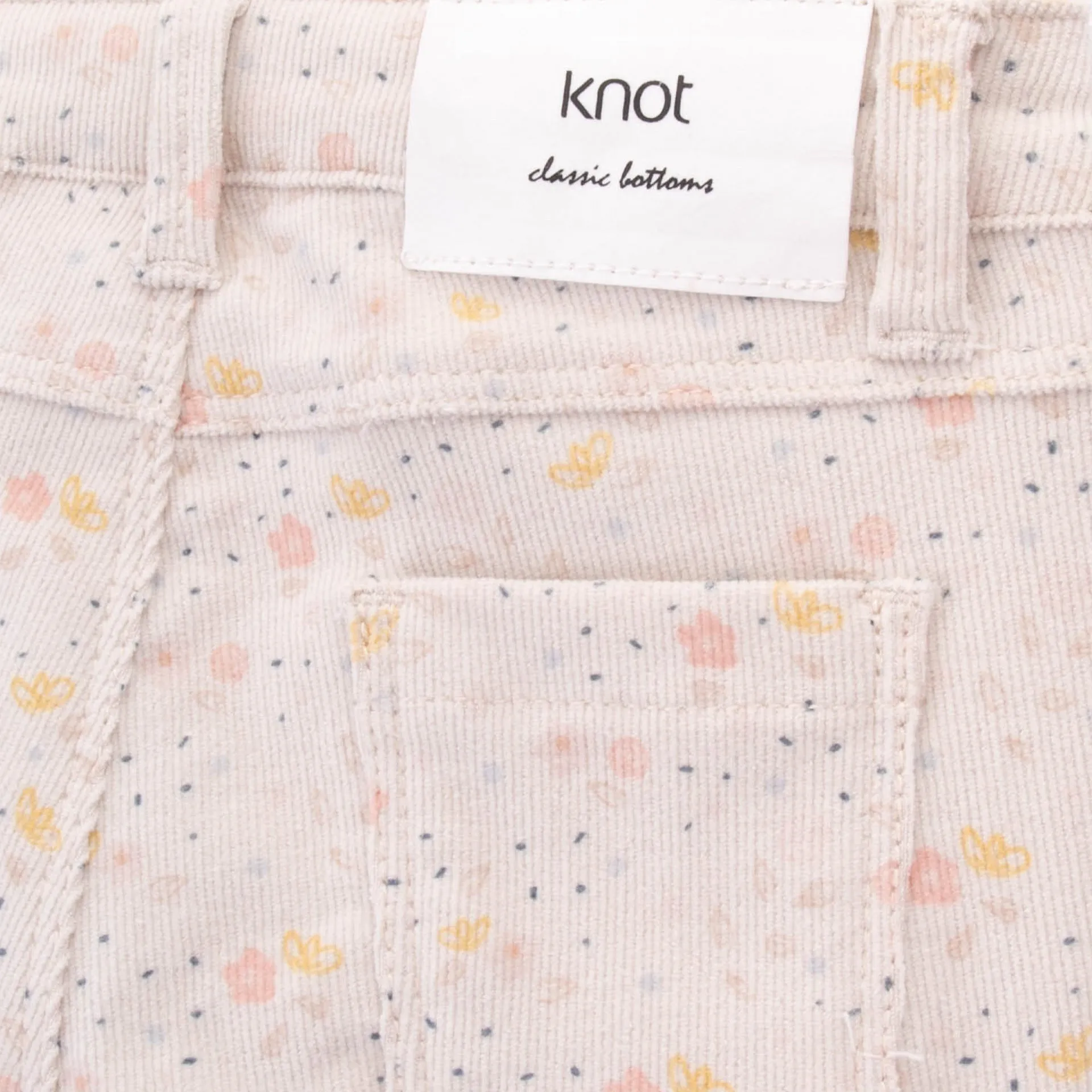 Girls Creamy Cotton Corduroy Trousers