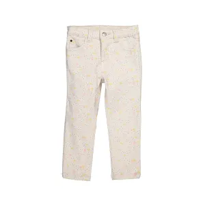 Girls Creamy Cotton Corduroy Trousers