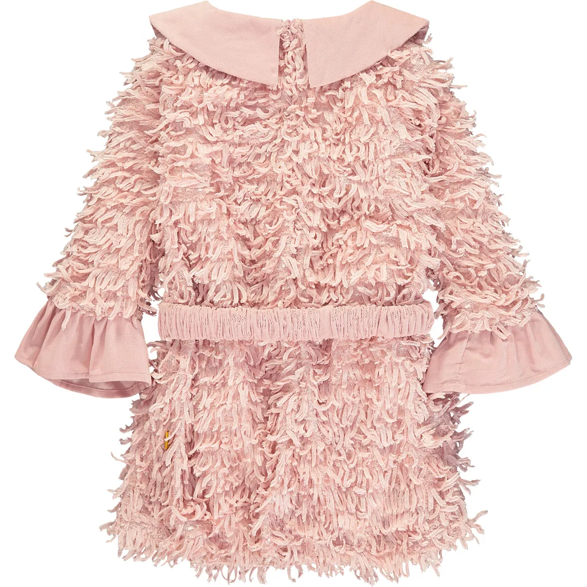 Girls Pink dress Velvet Trims