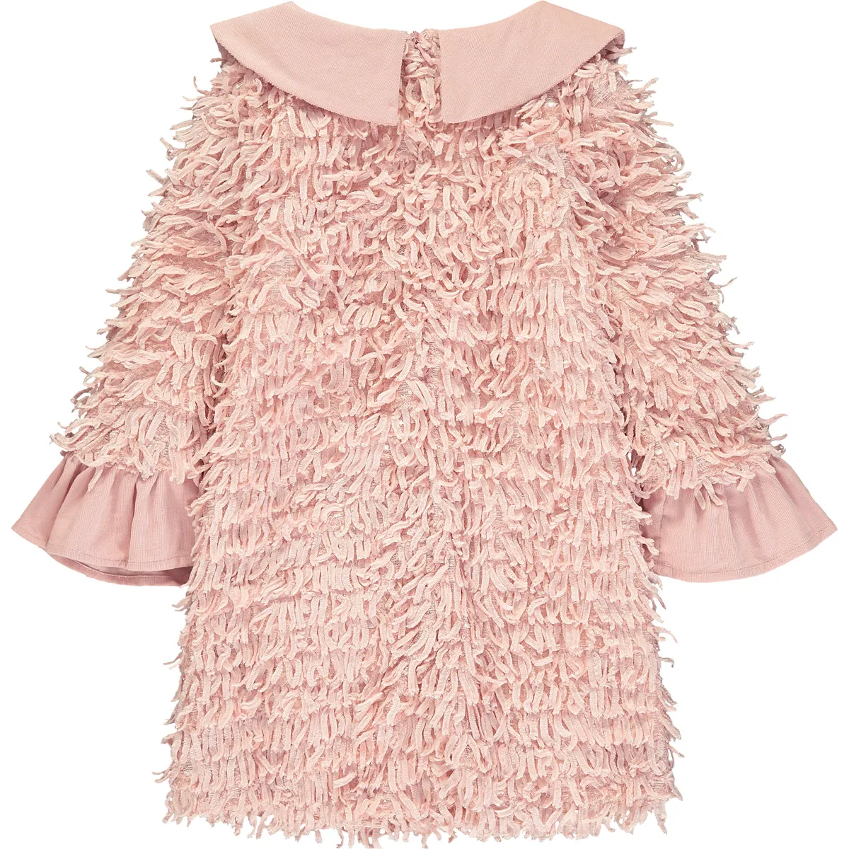 Girls Pink dress Velvet Trims