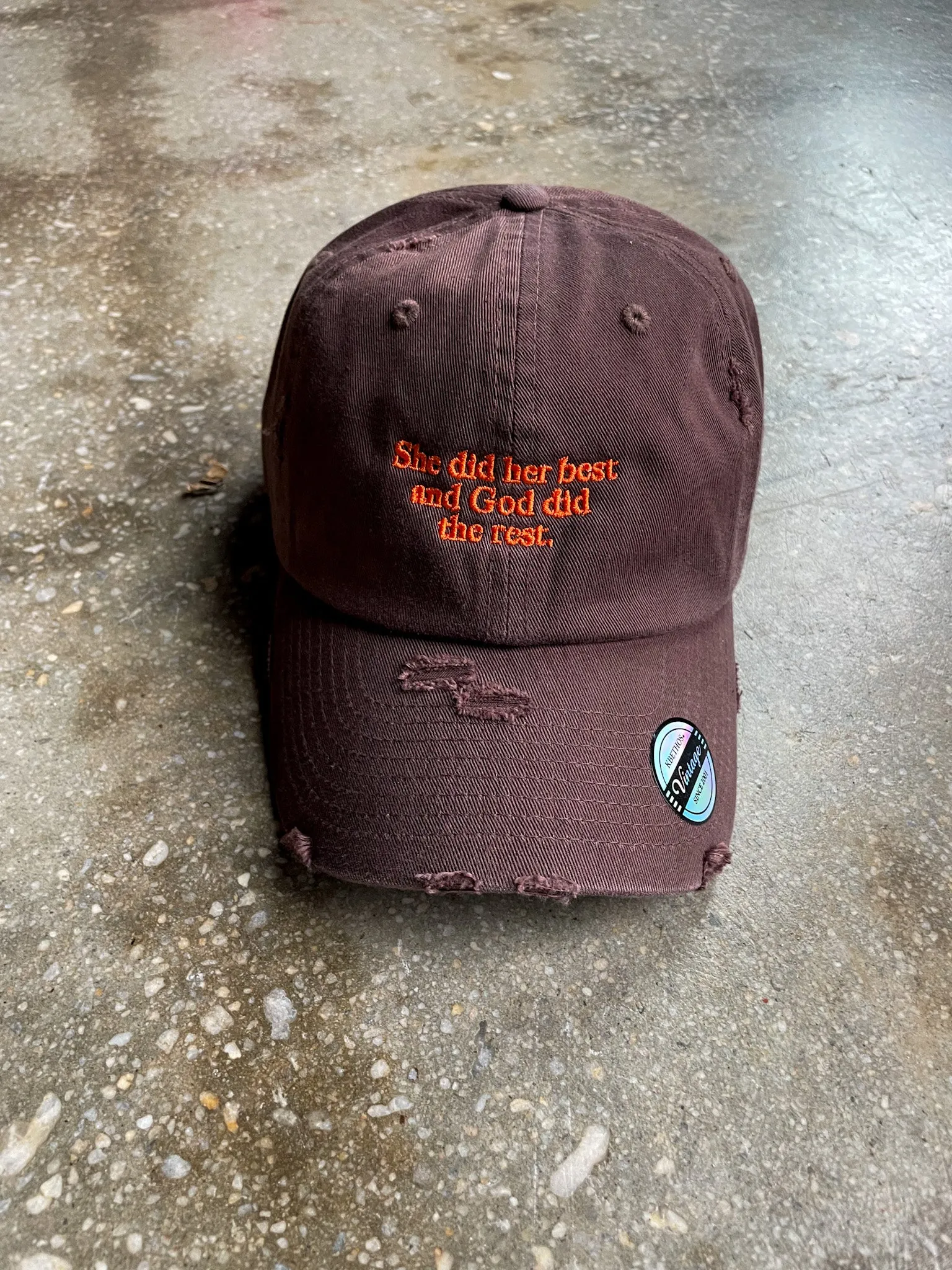 God Did The Rest Hat (Distressed)