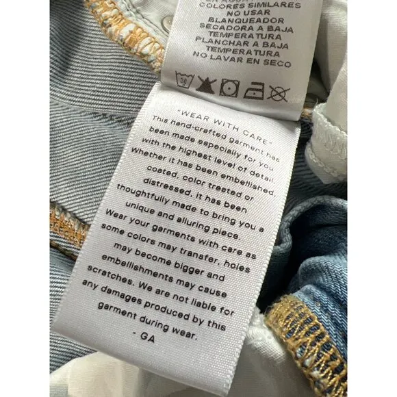 Good American Distressed Light Wash Skinny Jeans Size 12/31