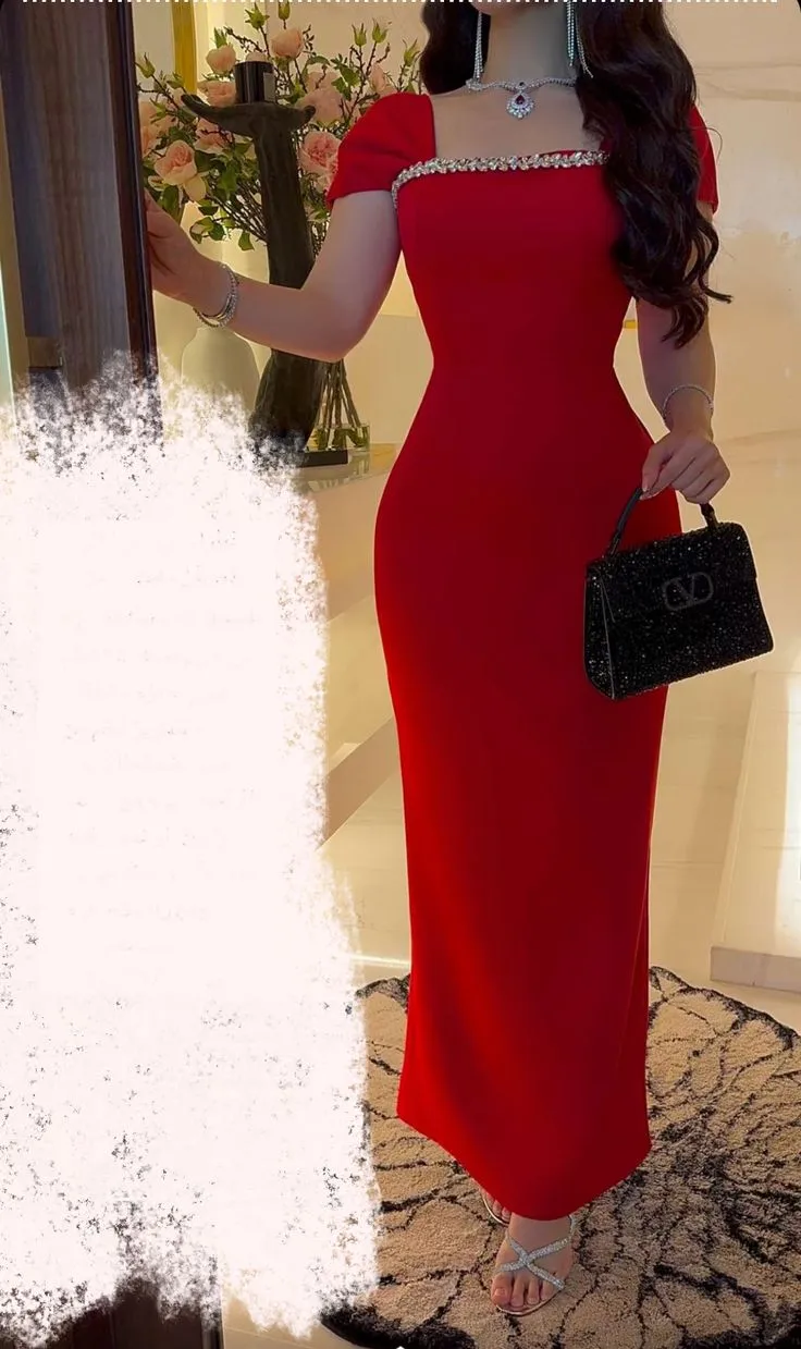 Gorgeous Red Sleeveless Beading Long Formal Party Dress Evening Gown, DP4434