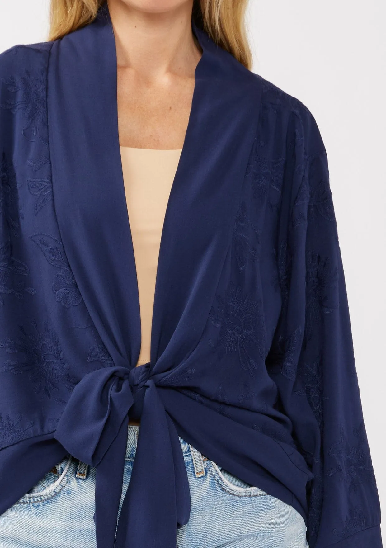Grace Embroidered Kimono Top