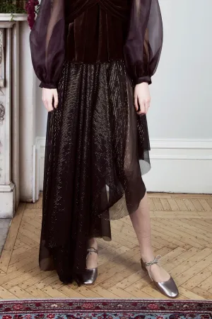 Gracie Gilded Silk Skirt