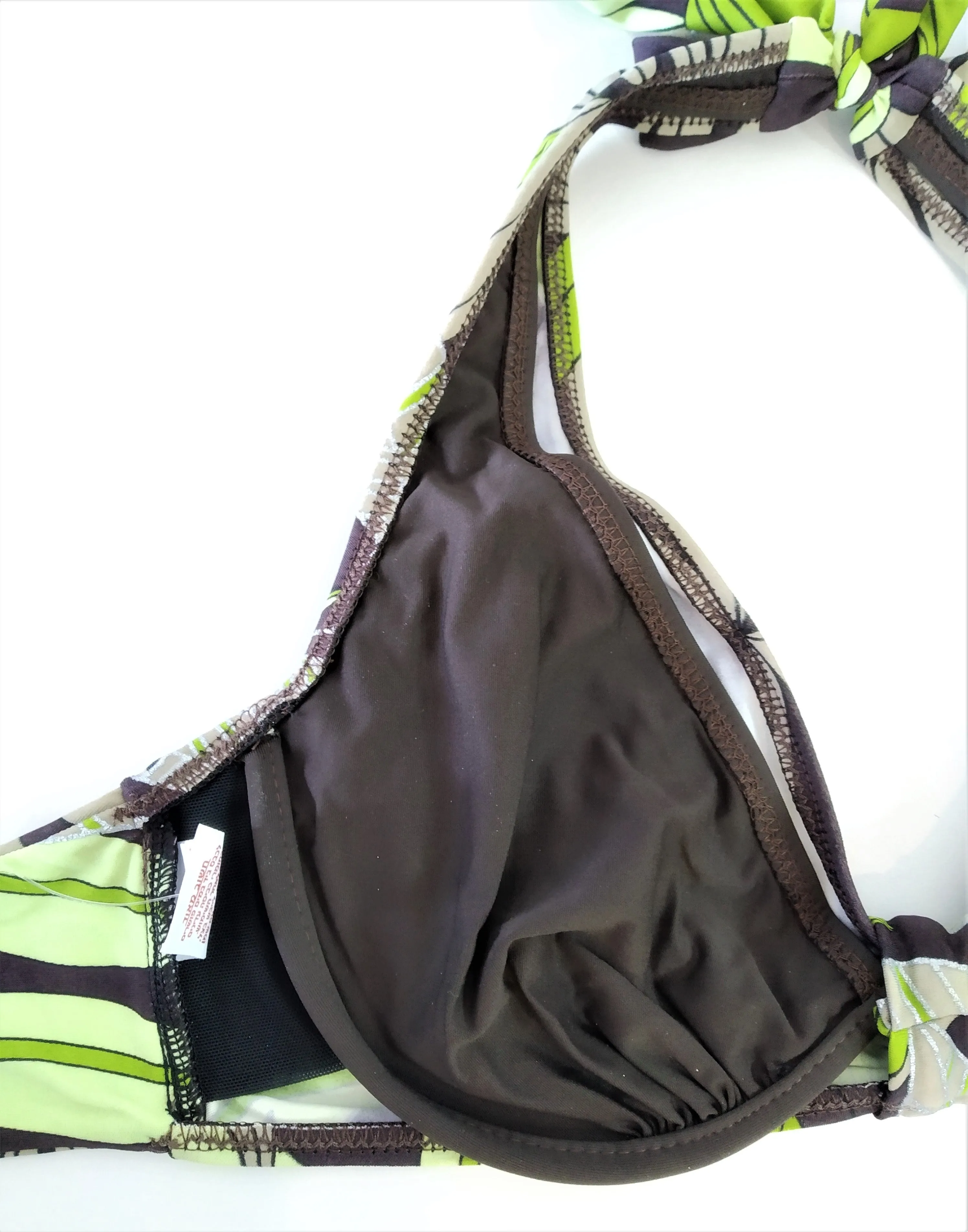 Green Leaves Bikini underwire halter