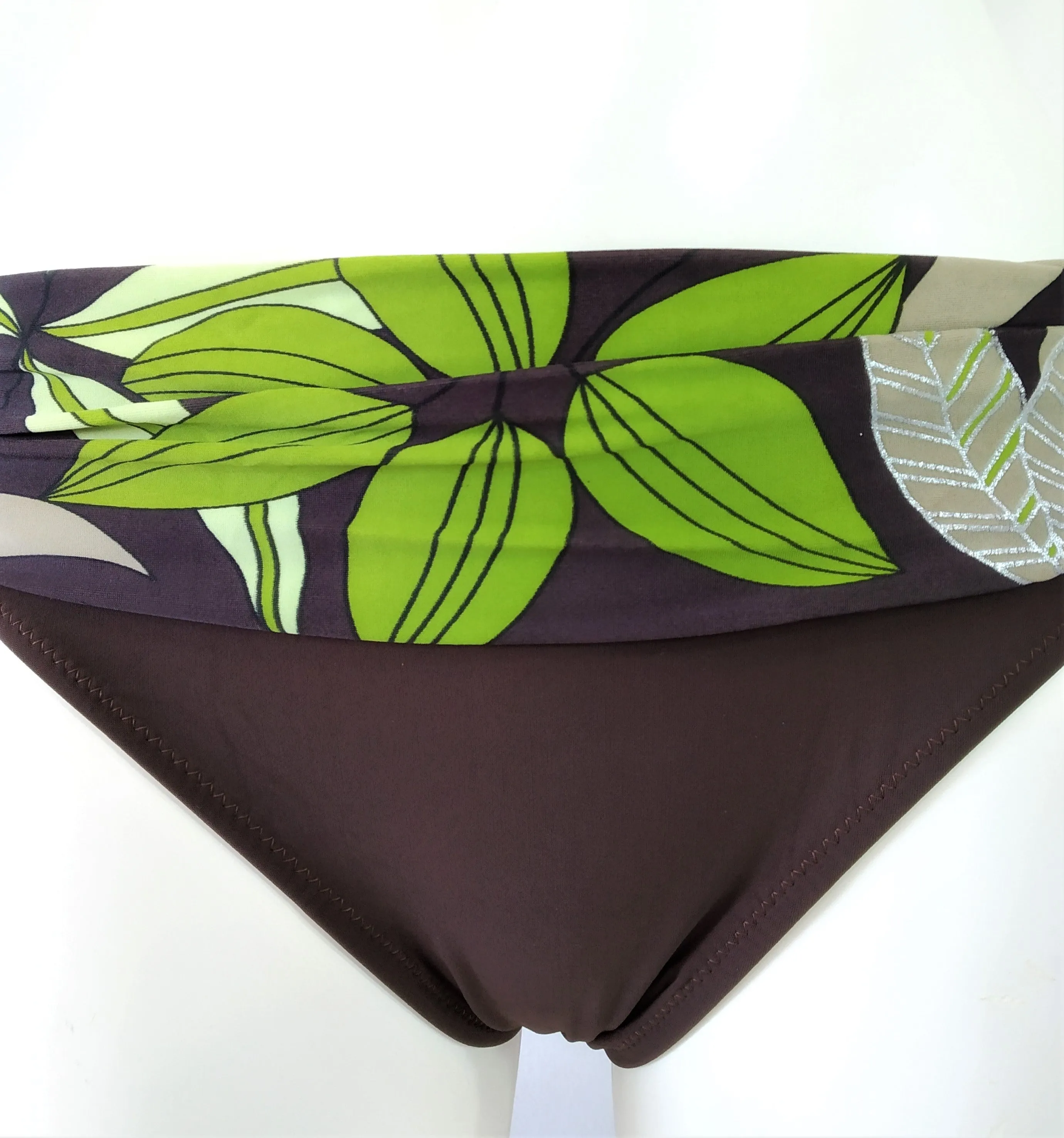 Green Leaves Bikini underwire halter