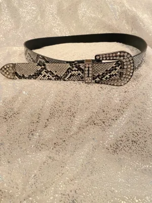 Grey Leopard Belt