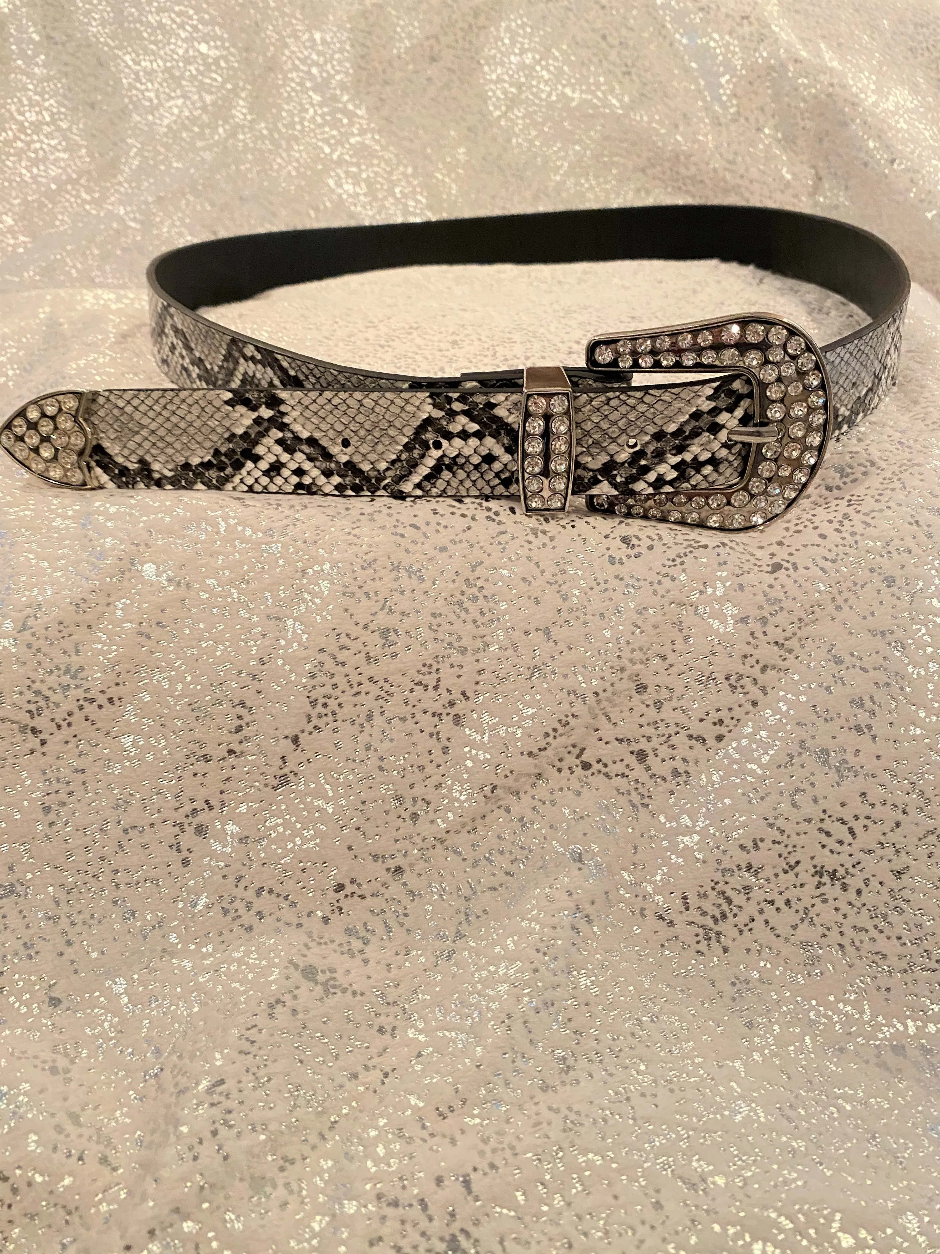 Grey Leopard Belt