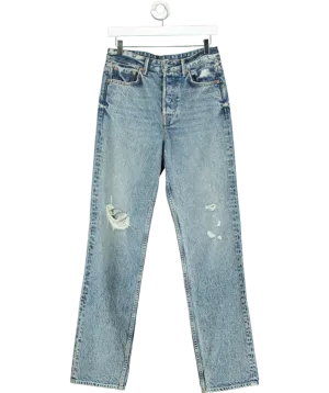 grlfrnd Blue Distressed Boyfriend Jeans W27