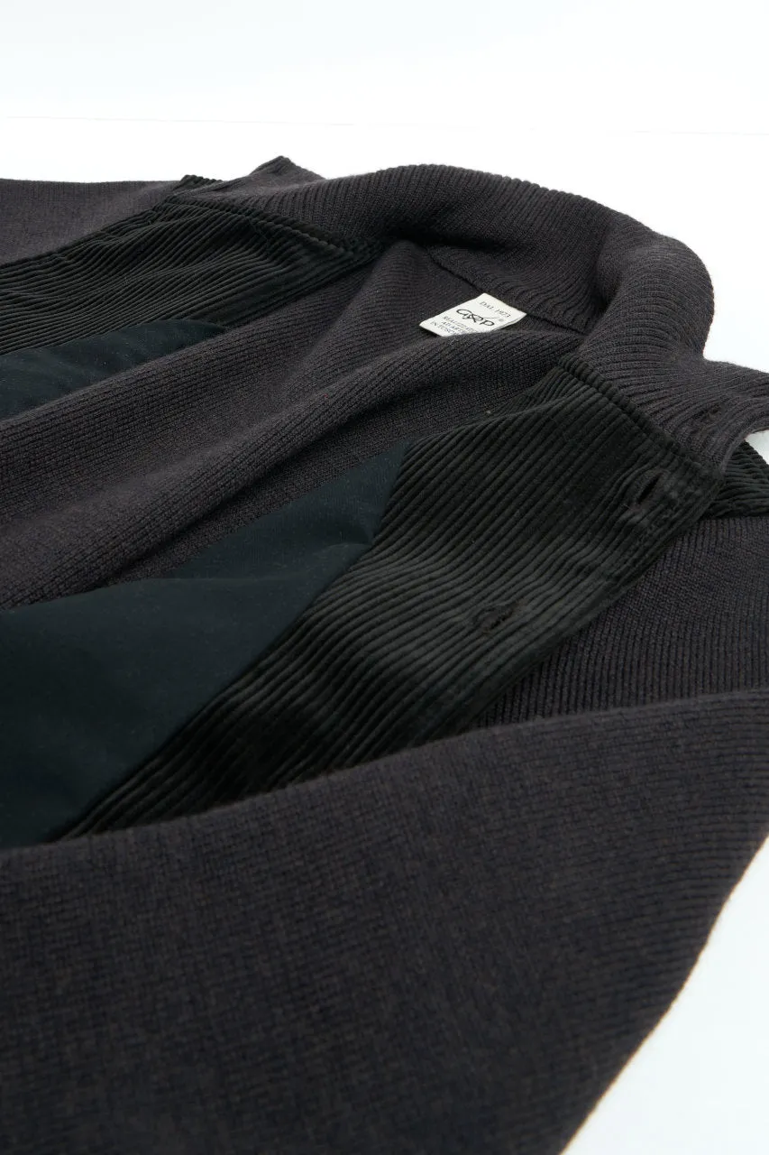 GRP Knitwear Button Jacket Corduroy/Merino Dark Brown