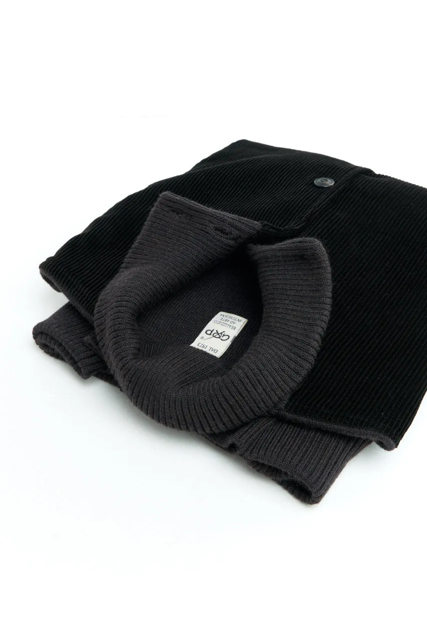 GRP Knitwear Button Jacket Corduroy/Merino Dark Brown