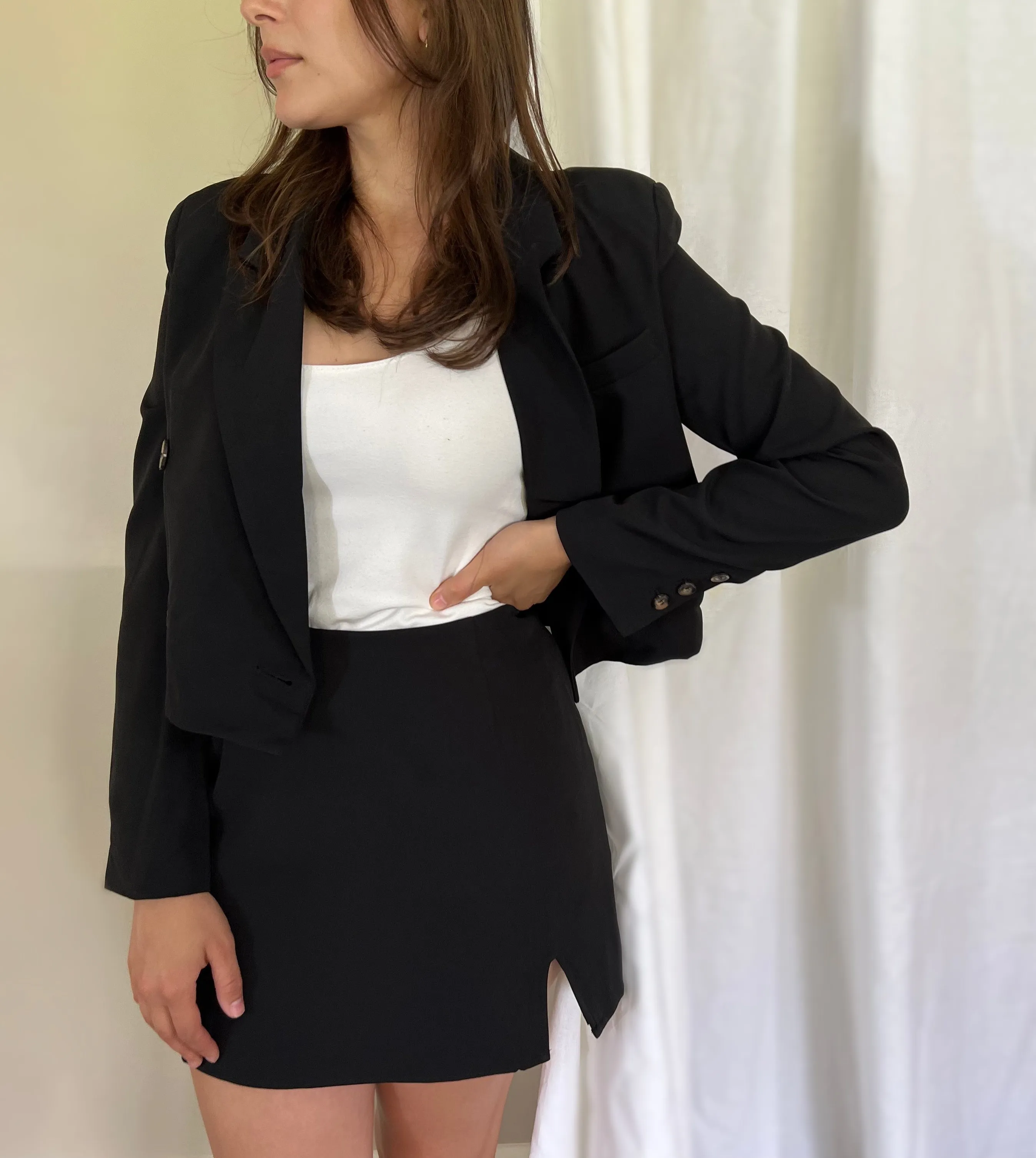 Hali Cropped Blazer Set