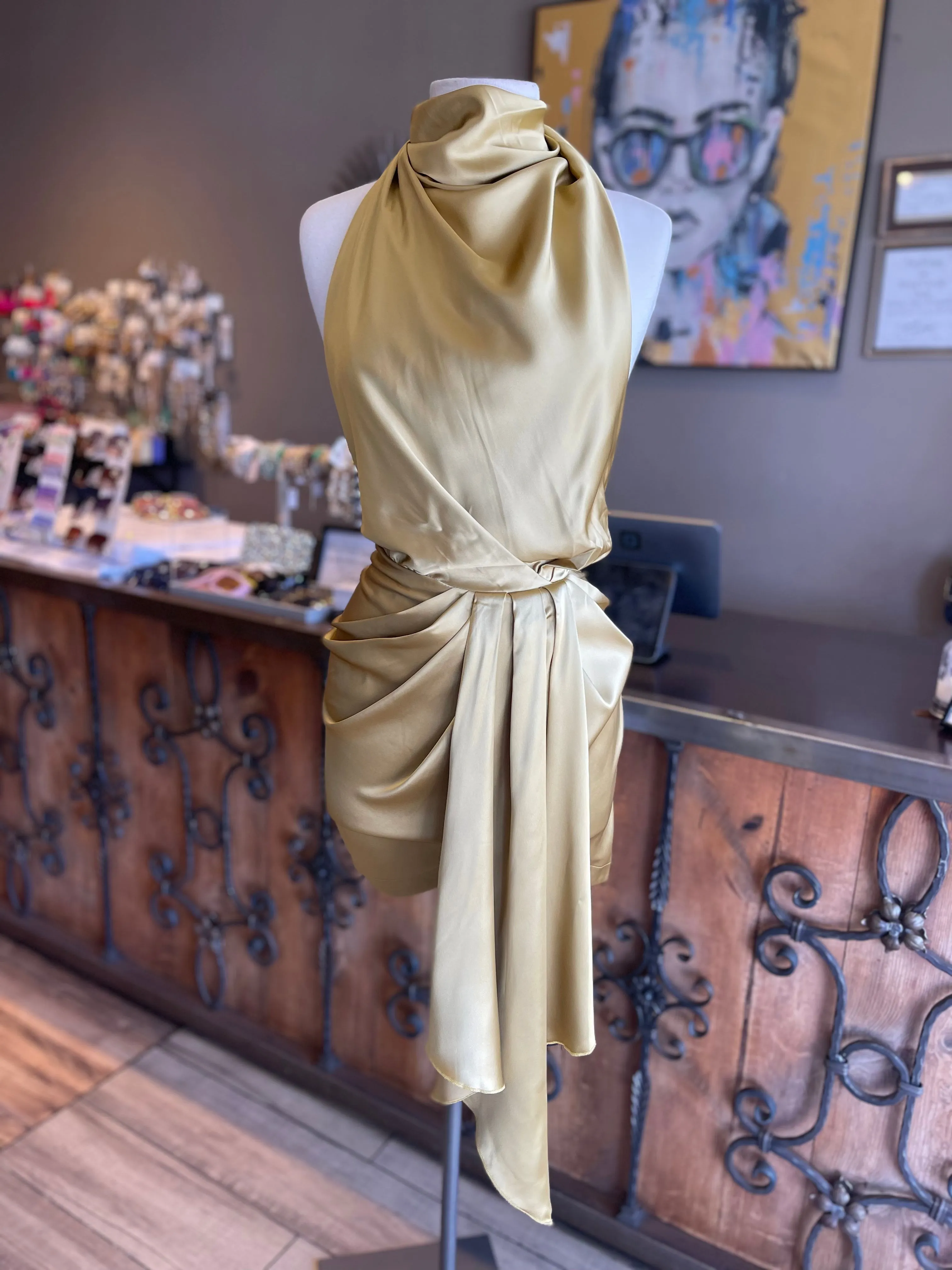 Halter Backless Ruffle Mini Dress