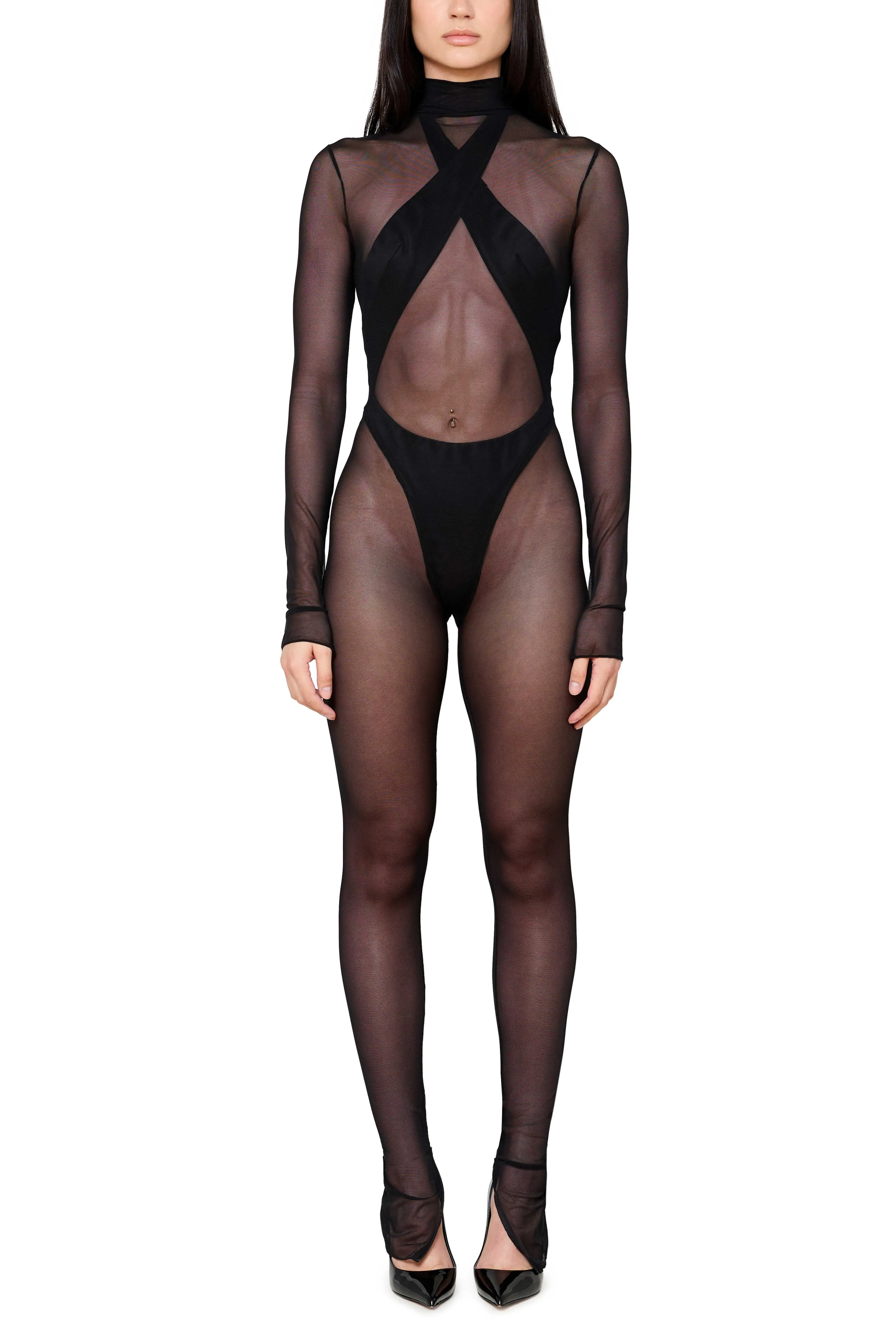 Halter Criss Cross Bodysuit