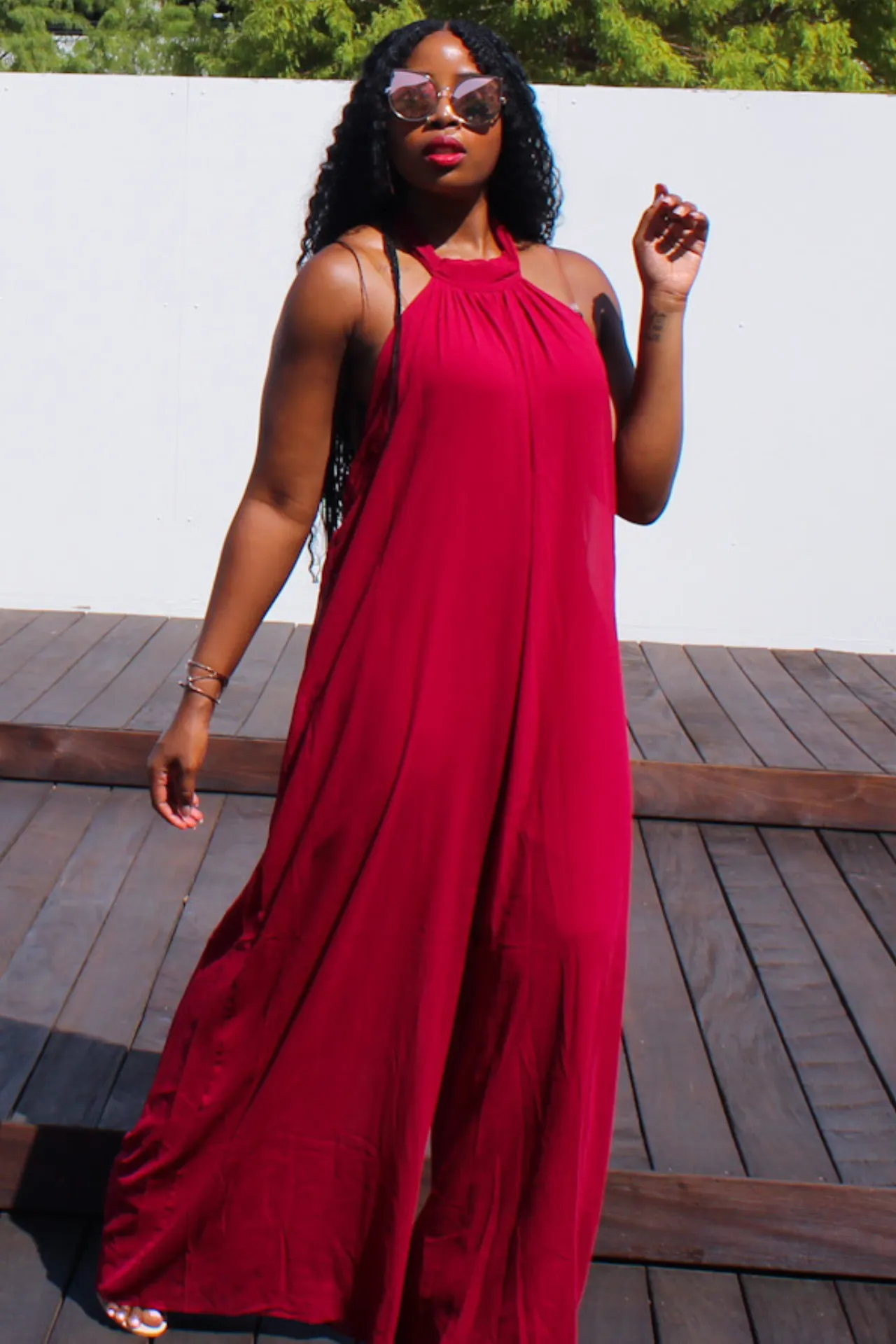 Halter Neck Backless Jumpsuit