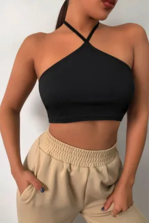 Halter Neck Backless Top