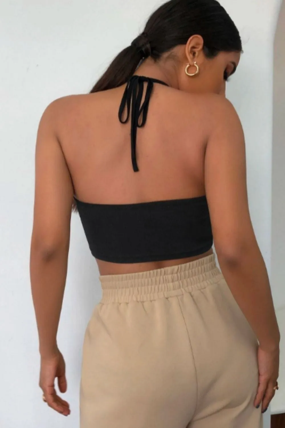 Halter Neck Backless Top