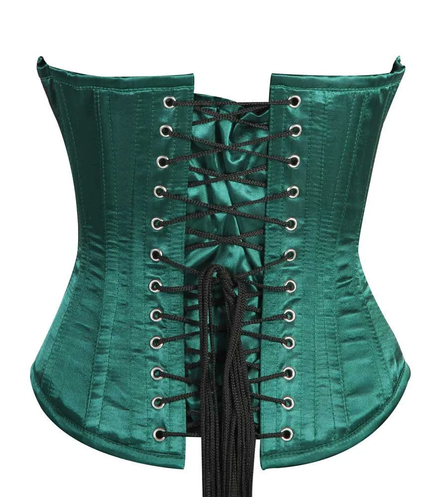 HALTER NECK GREEN SATIN