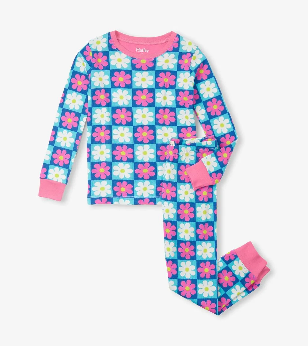 Hatley Check Daisy Pj Set F24pdk204o