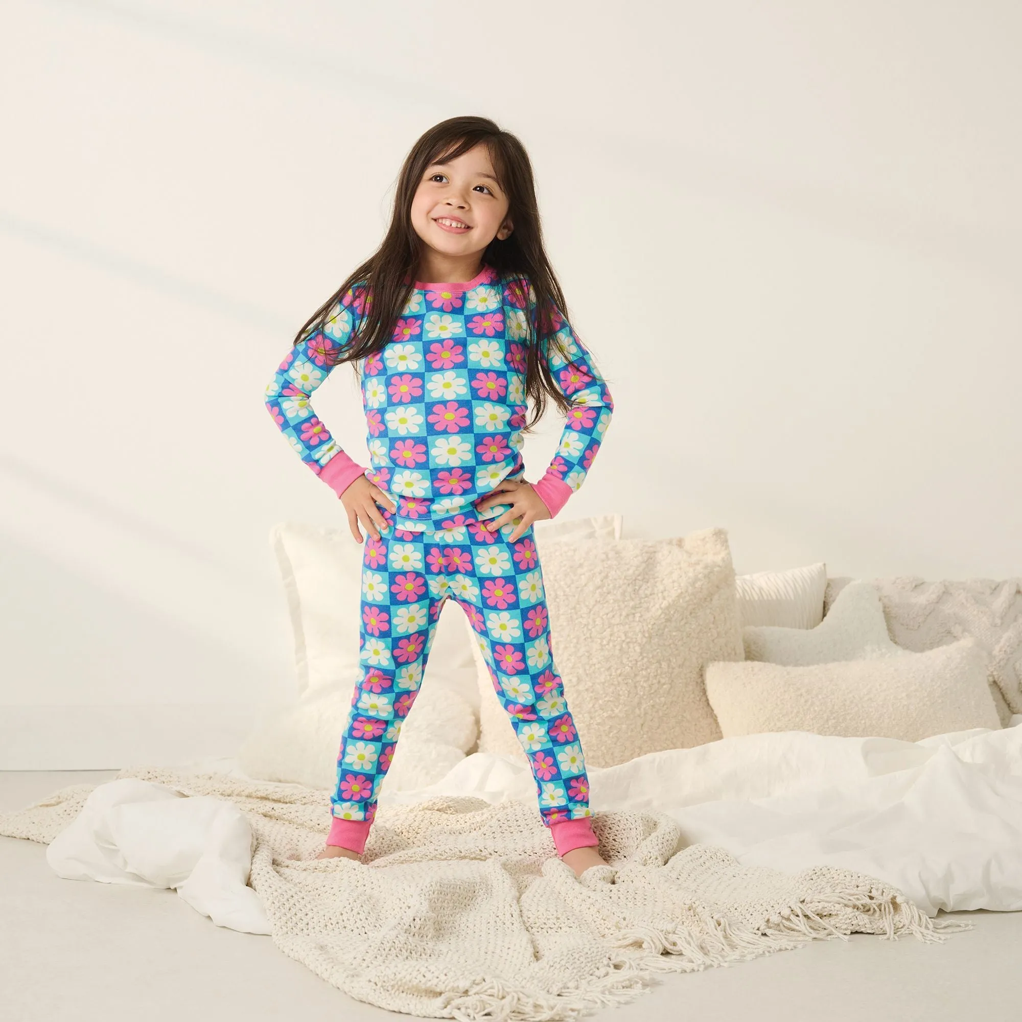 Hatley Check Daisy Pj Set F24pdk204o