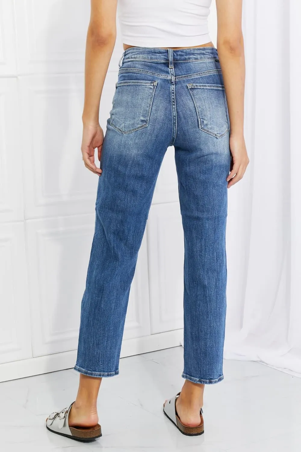 Hazel Blues® | RISEN Emily High Rise Relaxed Jeans
