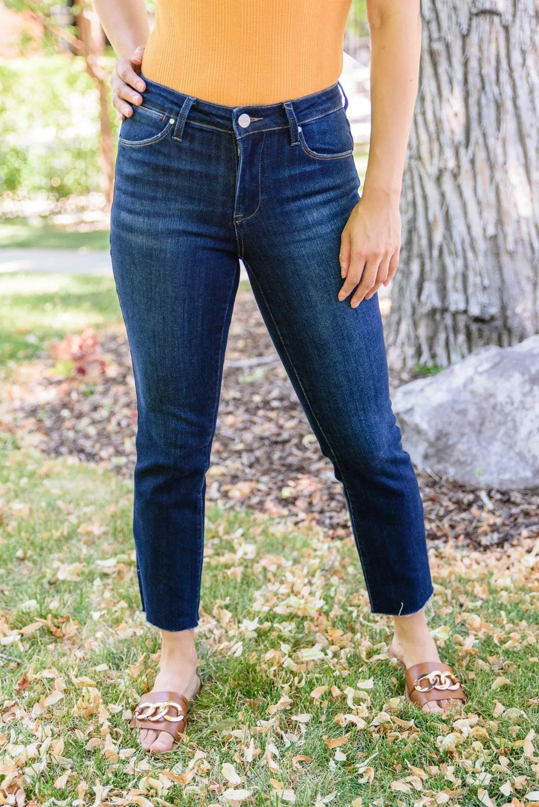 Hazel Blues® | Sofia Dark Wash Skinny Jeans