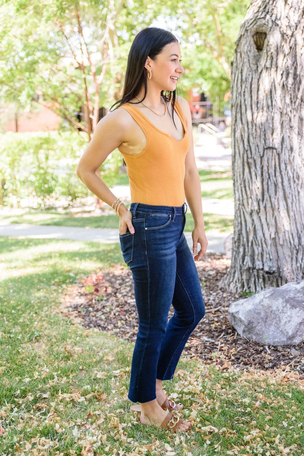 Hazel Blues® | Sofia Dark Wash Skinny Jeans