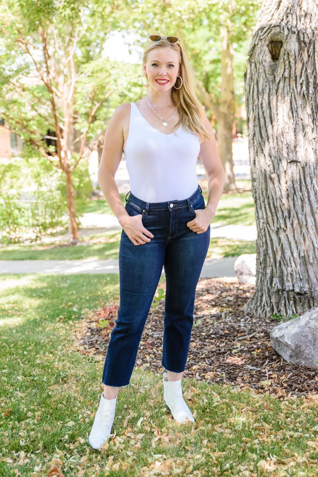 Hazel Blues® | Sofia Dark Wash Skinny Jeans