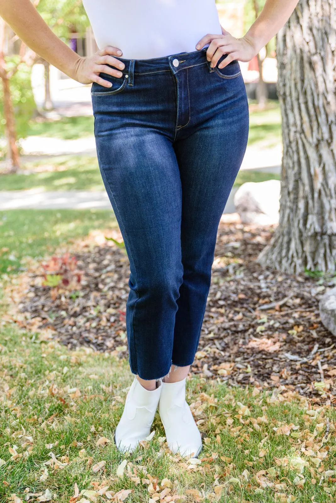 Hazel Blues® | Sofia Dark Wash Skinny Jeans