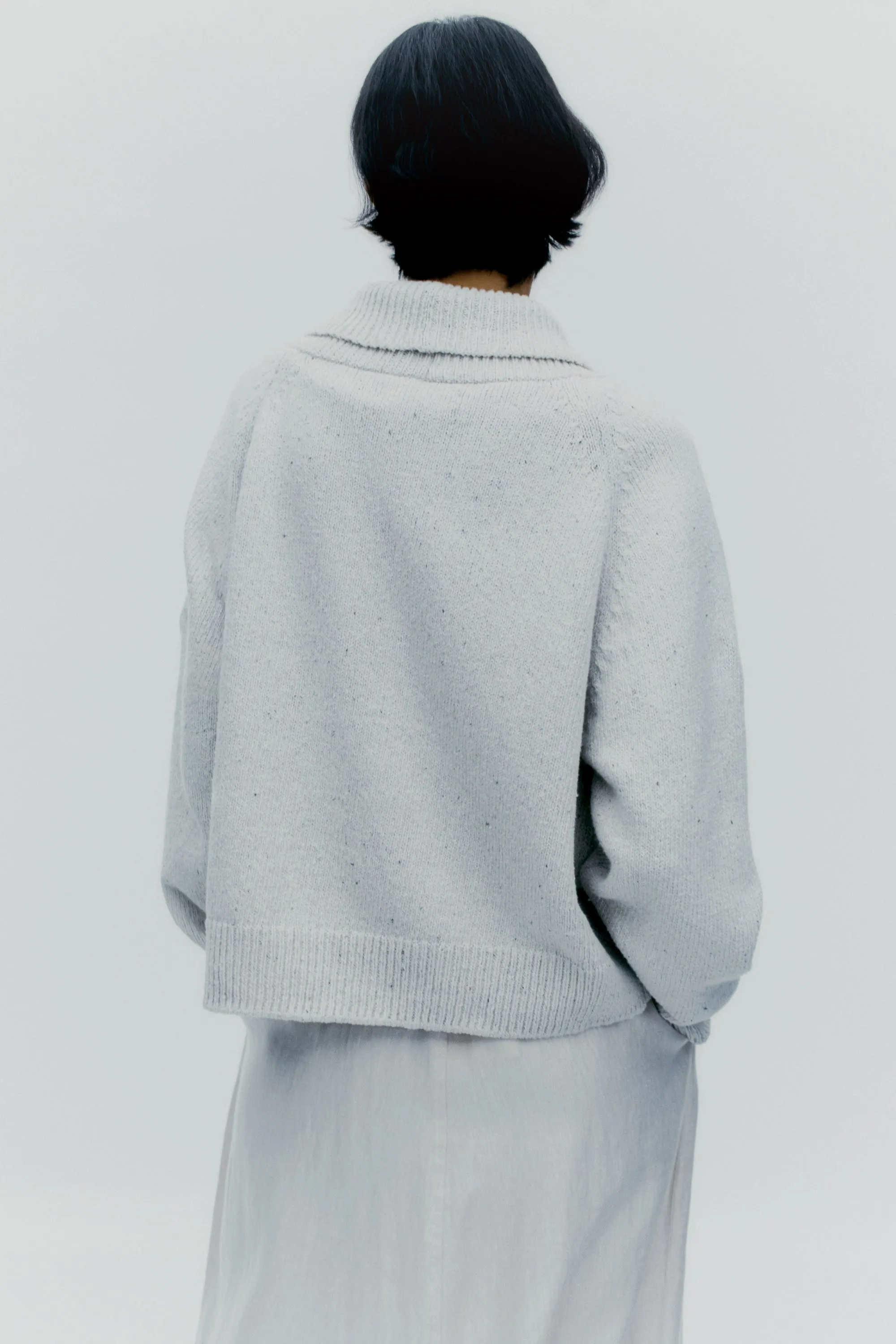 Heather Cotton Cardigan, Natural