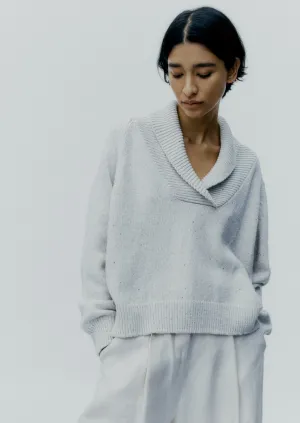 Heather Cotton Sweater, Natural