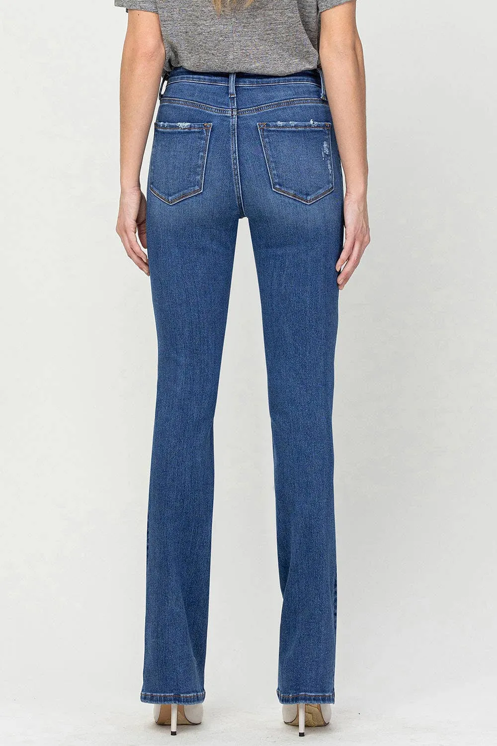 HIGH RISE BOOTCUT JEANS V3205: SHINING / 28