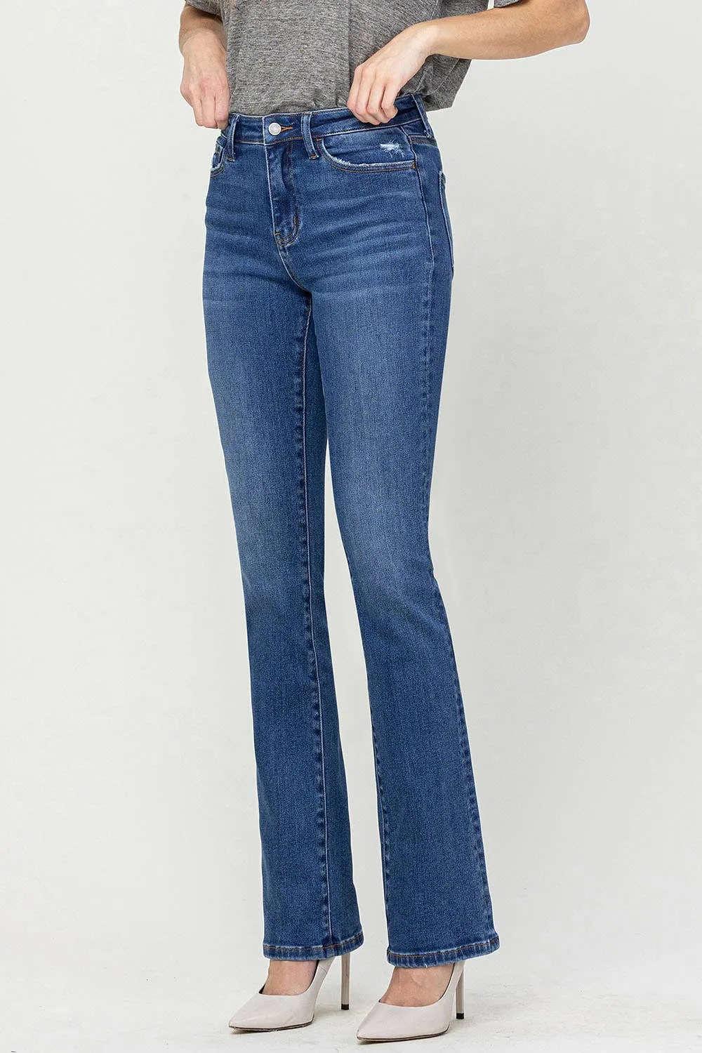 HIGH RISE BOOTCUT JEANS V3205: SHINING / 28