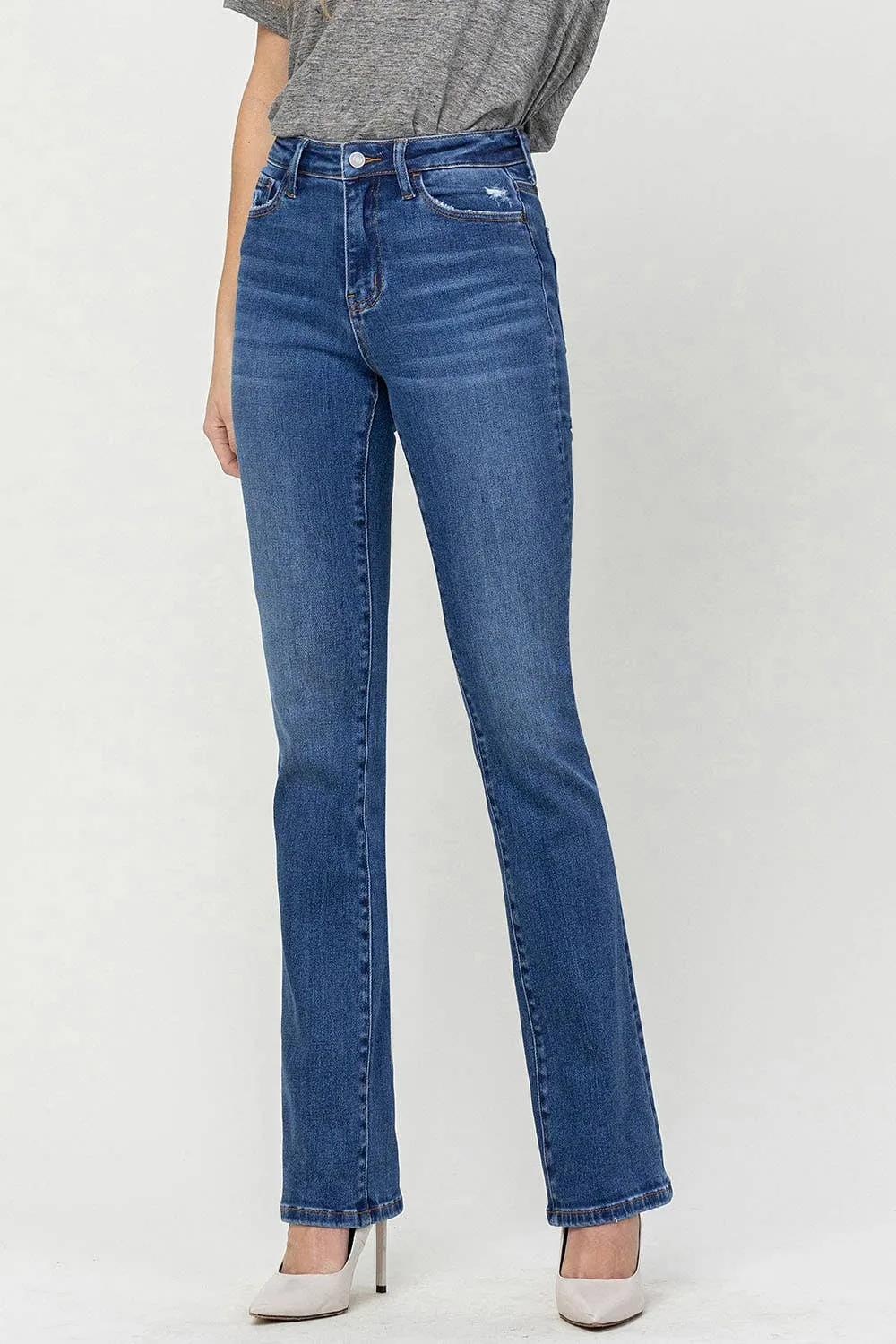 HIGH RISE BOOTCUT JEANS V3205: SHINING / 28