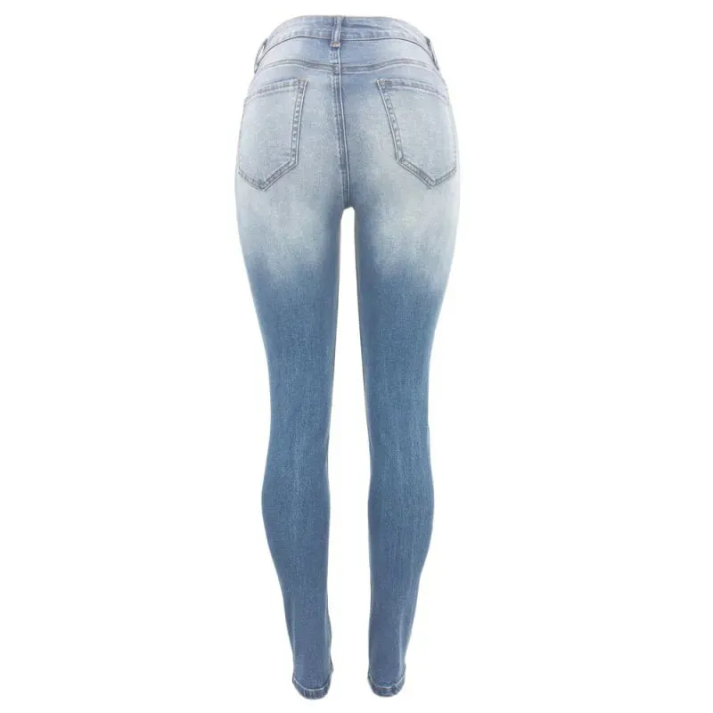 High Waist Ripped Skinny Jeans