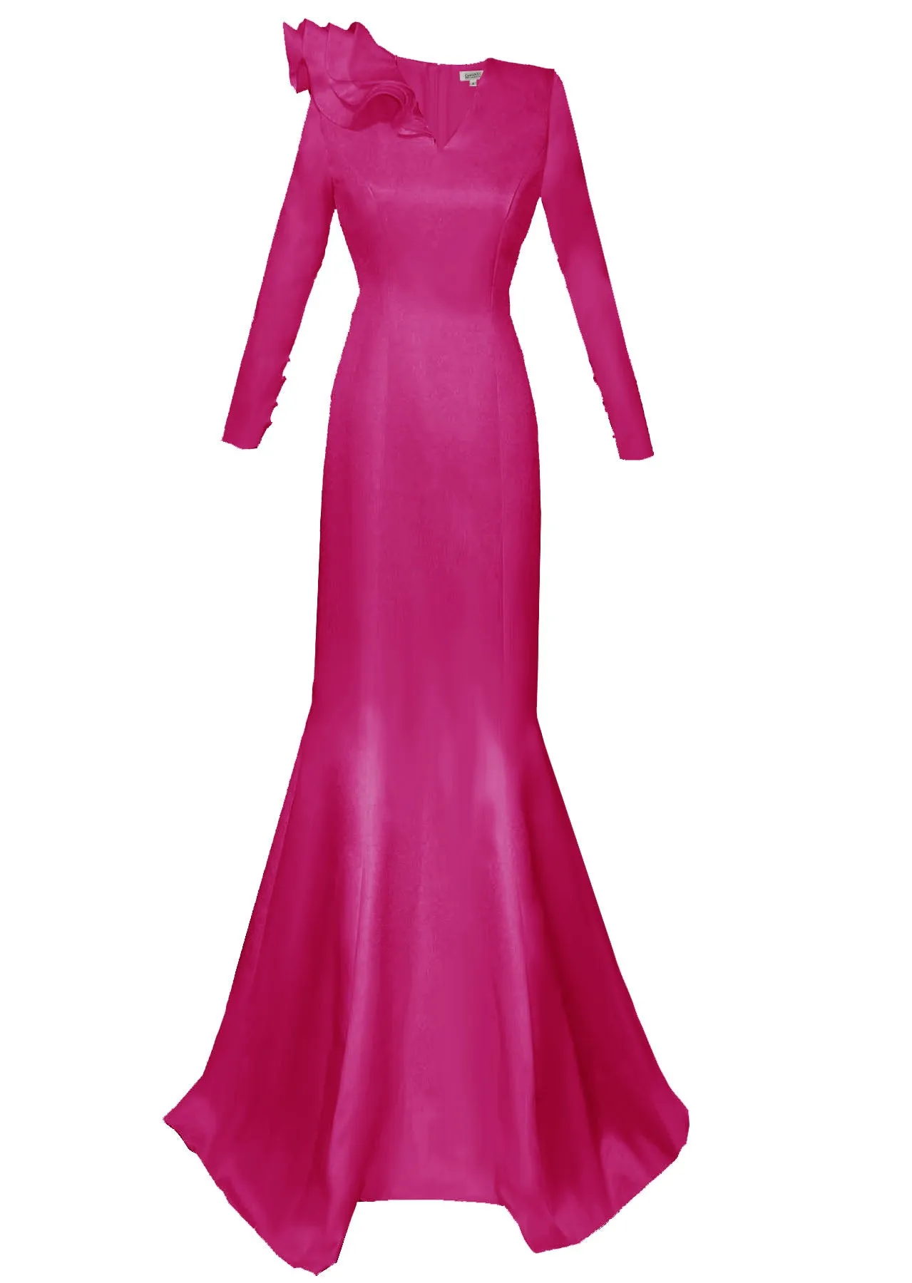 Honour Dusty Blue Long Sleeve Gown