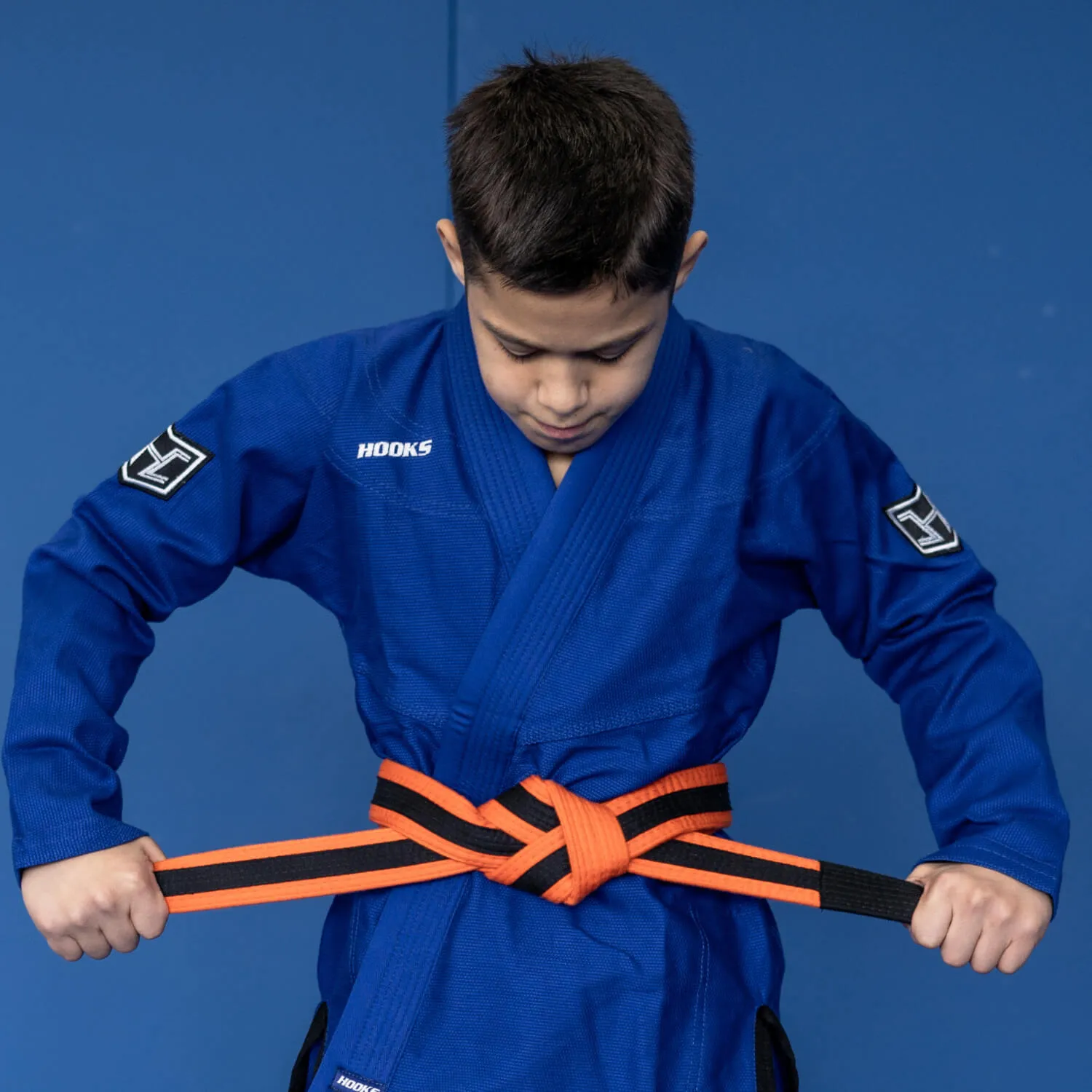 Hooks BJJ GI - Kids Prolight II - Blue with Black includes White Belt