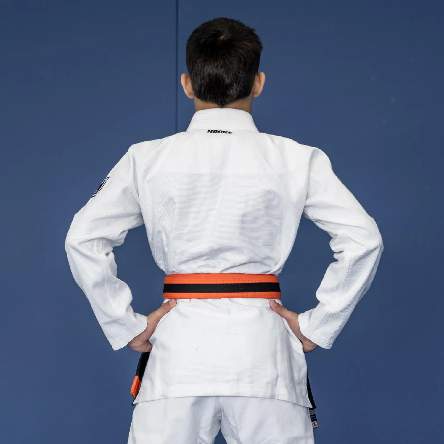 Hooks BJJ GI - Kids Prolight II - White with Black includes White Belt