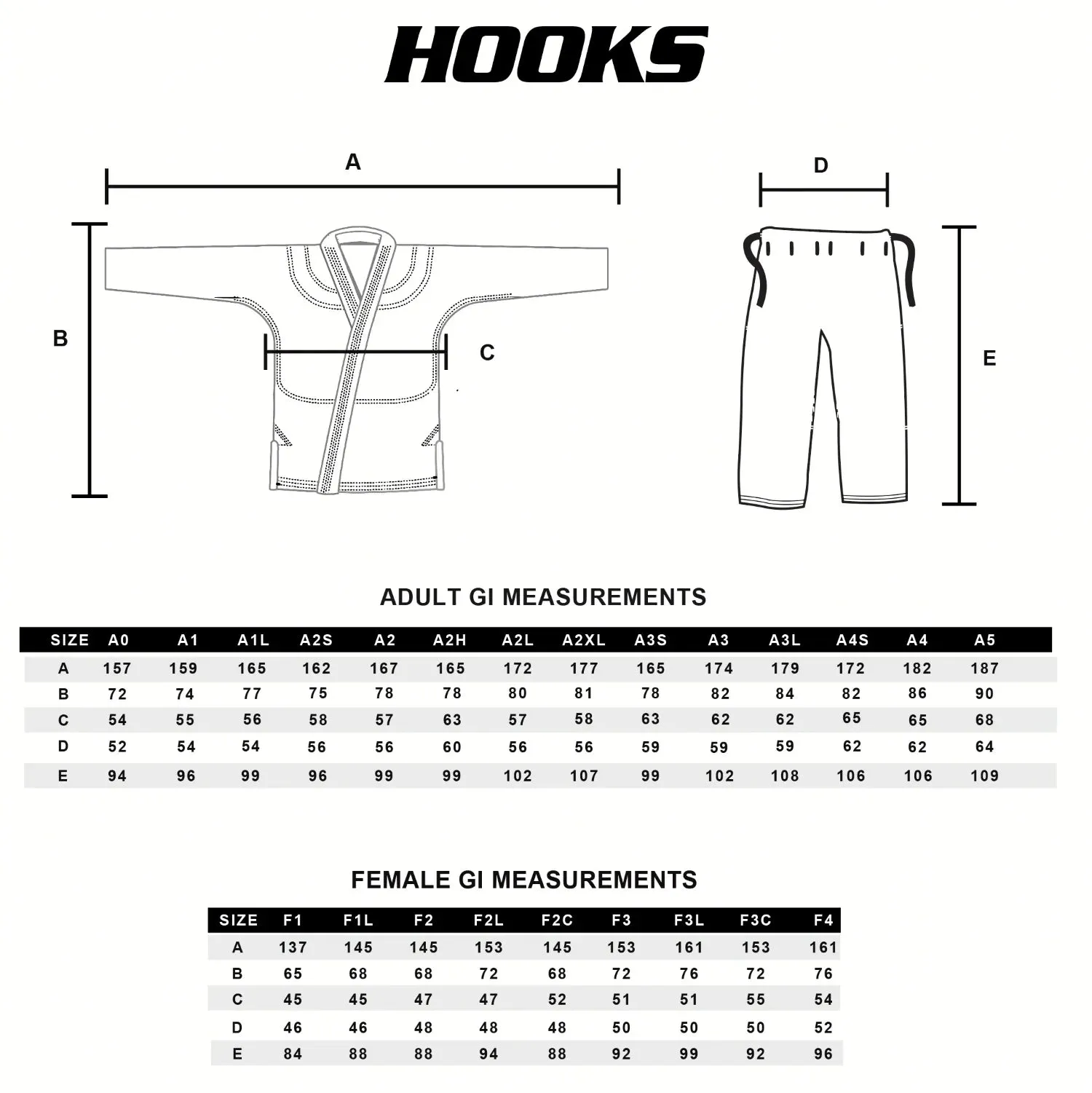 Hooks BJJ GI - Kids Prolight II - White with Black includes White Belt